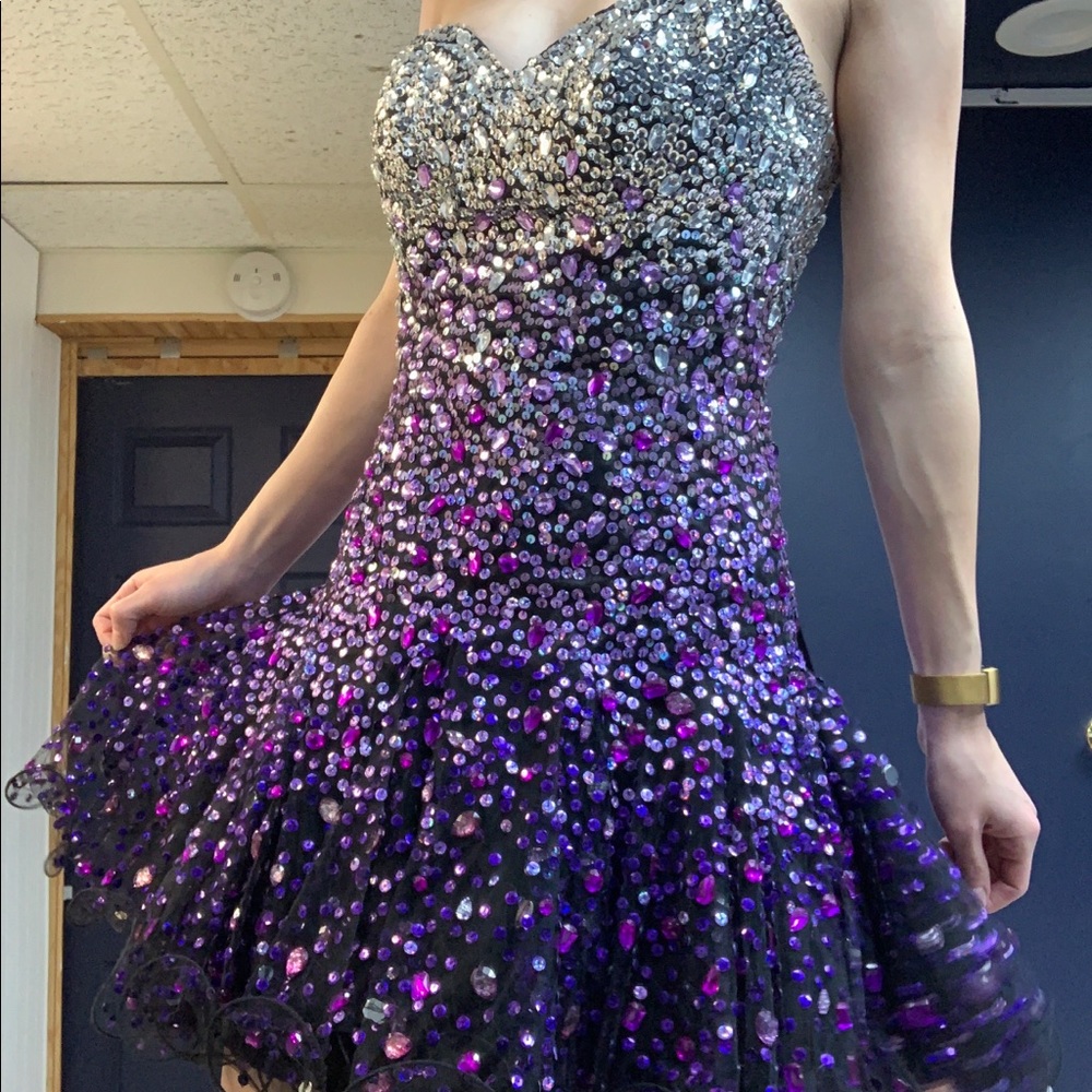 Purple ombré sparkle dress